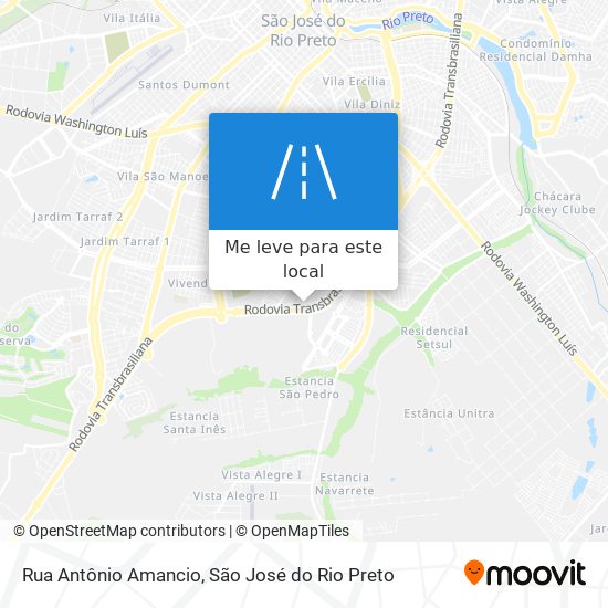 Rua Antônio Amancio mapa