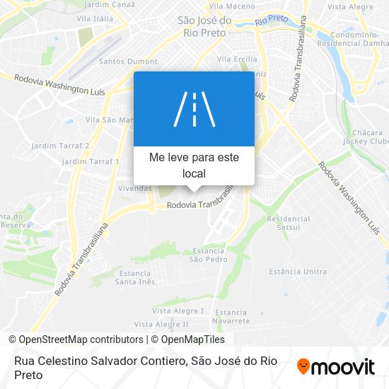 Rua Celestino Salvador Contiero mapa