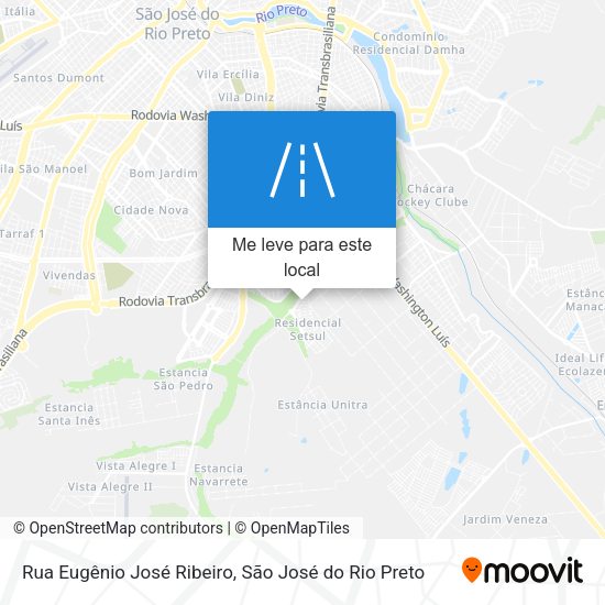 Rua Eugênio José Ribeiro mapa