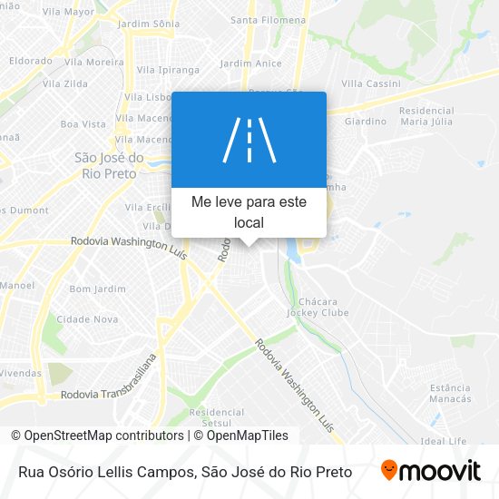 Rua Osório Lellis Campos mapa
