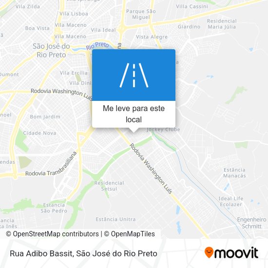 Rua Adibo Bassit mapa