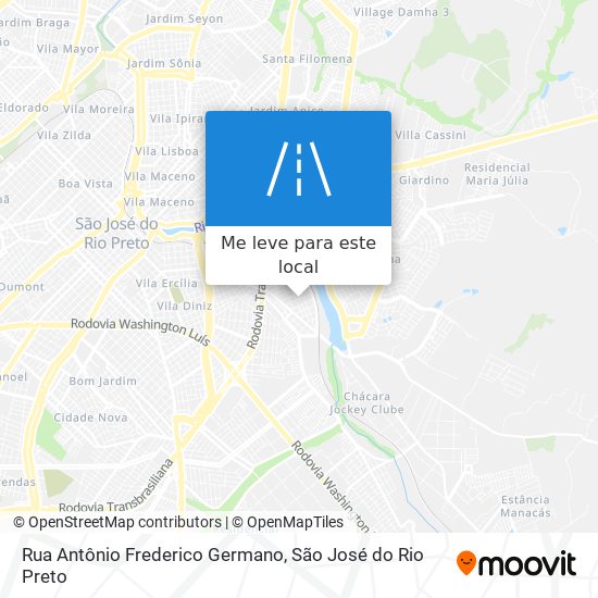 Rua Antônio Frederico Germano mapa