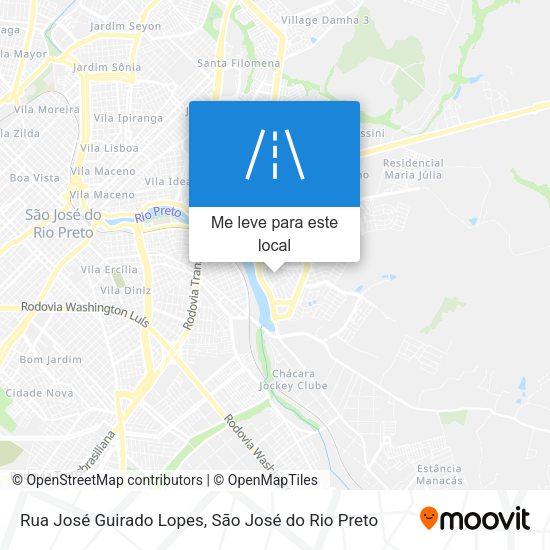 Rua José Guirado Lopes mapa
