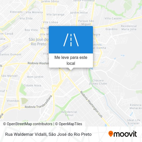 Rua Waldemar Vidalli mapa