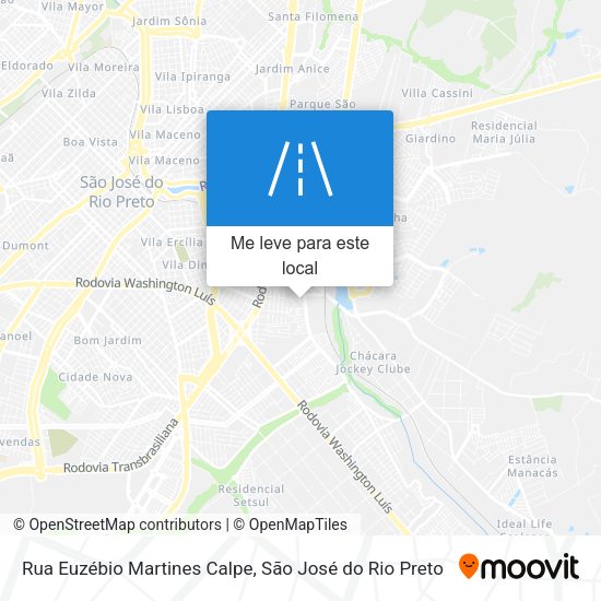 Rua Euzébio Martines Calpe mapa