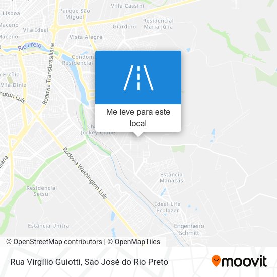 Rua Virgílio Guiotti mapa