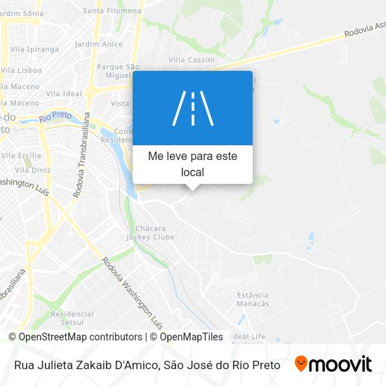 Rua Julieta Zakaib D'Amico mapa