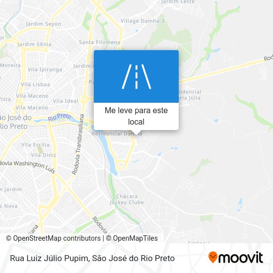 Rua Luiz Júlio Pupim mapa