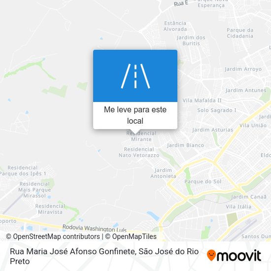 Rua Maria José Afonso Gonfinete mapa