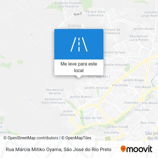Rua Márcia Mitiko Oyama mapa
