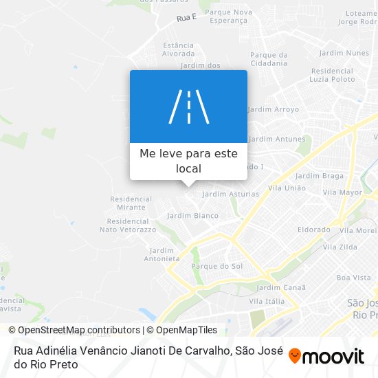 Rua Adinélia Venâncio Jianoti De Carvalho mapa