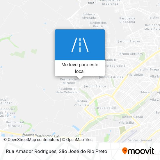 Rua Amador Rodrigues mapa