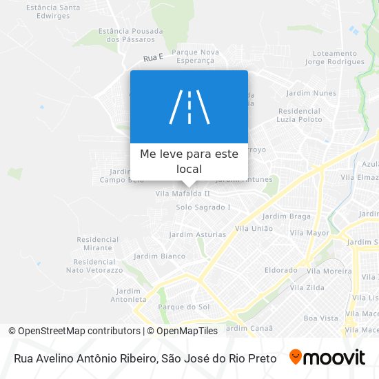 Rua Avelino Antônio Ribeiro mapa