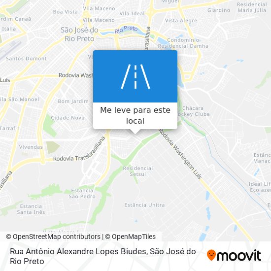 Rua Antônio Alexandre Lopes Biudes mapa