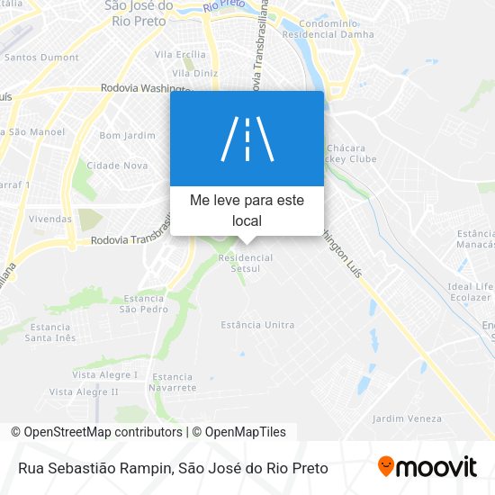 Rua Sebastião Rampin mapa