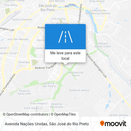 Avenida Nações Unidas mapa