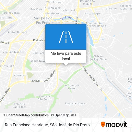 Rua Francisco Henrique mapa