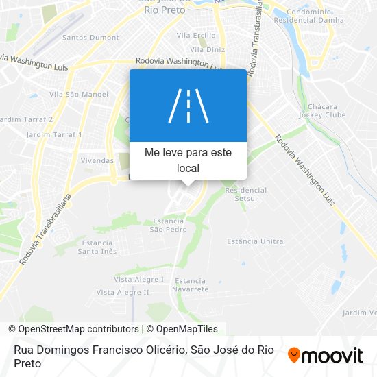 Rua Domingos Francisco Olicério mapa