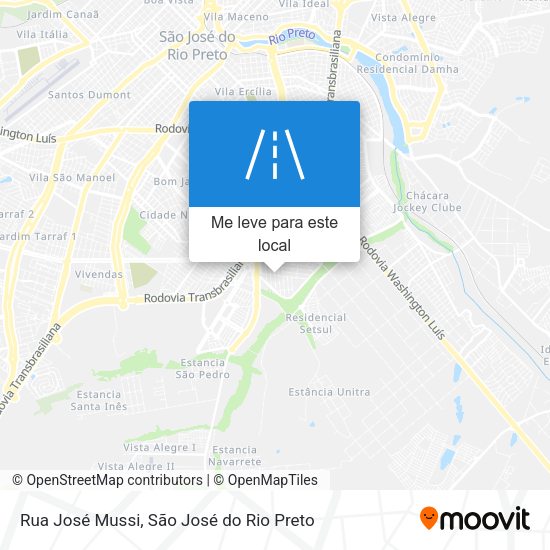 Rua José Mussi mapa