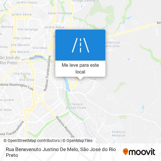 Rua Benevenuto Justino De Melo mapa