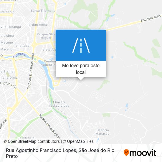 Rua Agostinho Francisco Lopes mapa