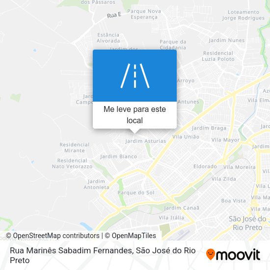 Rua Marinês Sabadim Fernandes mapa