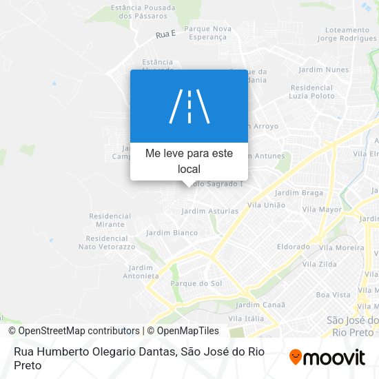 Rua Humberto Olegario Dantas mapa