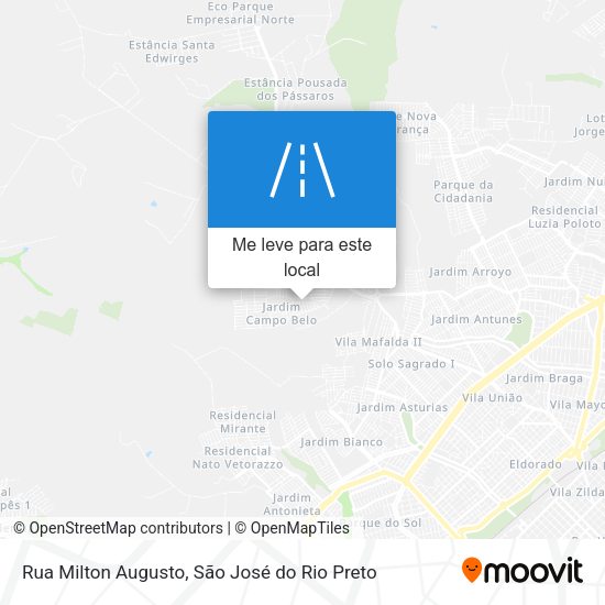 Rua Milton Augusto mapa