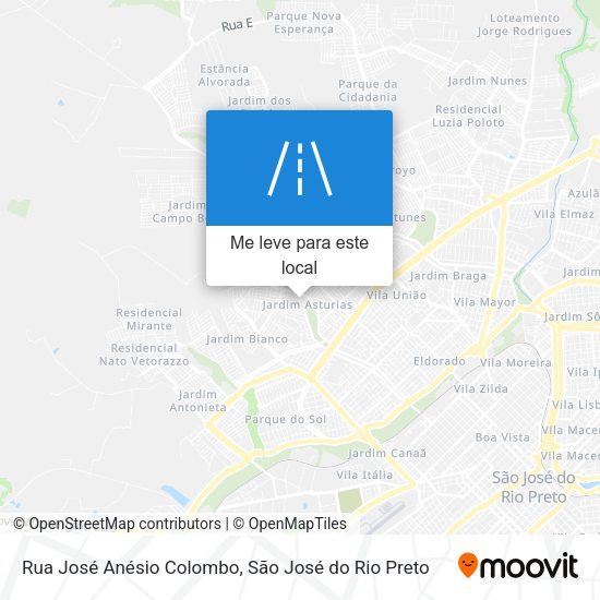 Rua José Anésio Colombo mapa