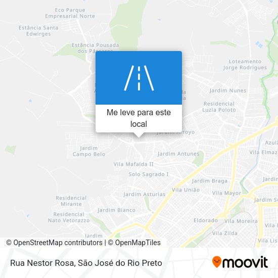Rua Nestor Rosa mapa