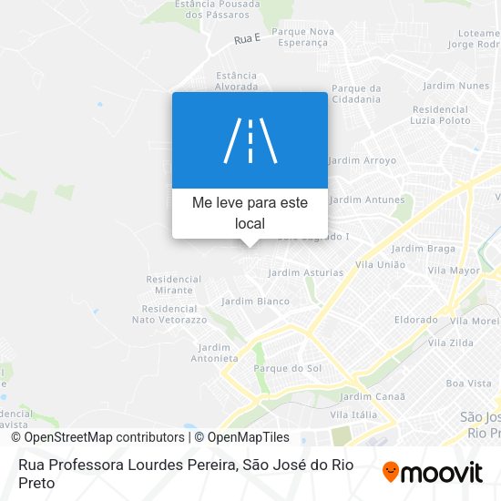 Rua Professora Lourdes Pereira mapa