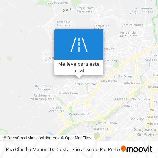 Rua Cláudio Manoel Da Costa mapa