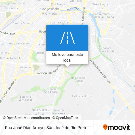 Rua José Dias Arroyo mapa