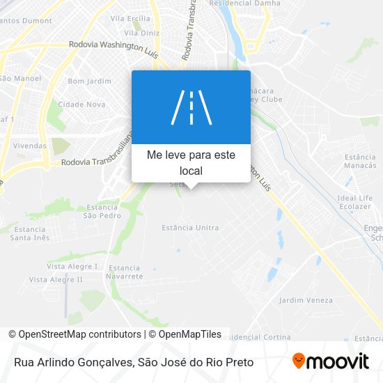 Rua Arlindo Gonçalves mapa