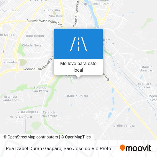 Rua Izabel Duran Gasparo mapa