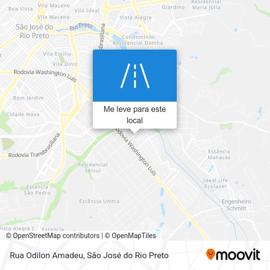 Rua Odilon Amadeu mapa