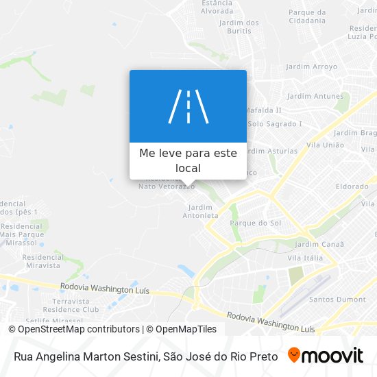 Rua Angelina Marton Sestini mapa