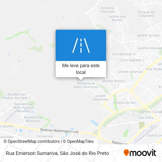 Rua Emerson Sumariva mapa