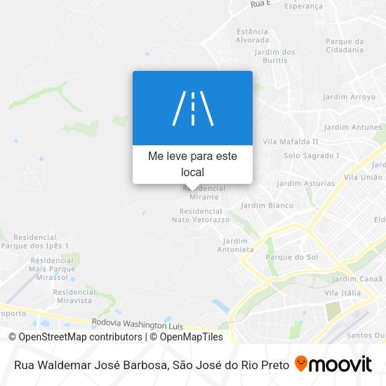 Rua Waldemar José Barbosa mapa