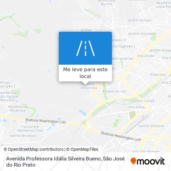 Avenida Professora Idália Silveira Bueno mapa