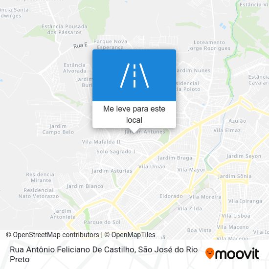 Rua Antônio Feliciano De Castilho mapa