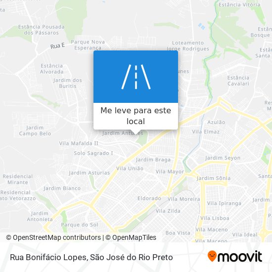 Rua Bonifácio Lopes mapa