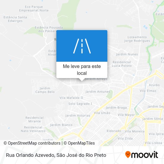 Rua Orlando Azevedo mapa