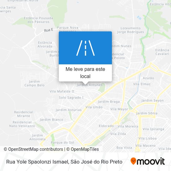 Rua Yole Spaolonzi Ismael mapa