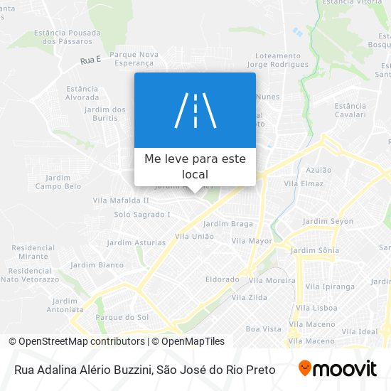 Rua Adalina Alério Buzzini mapa