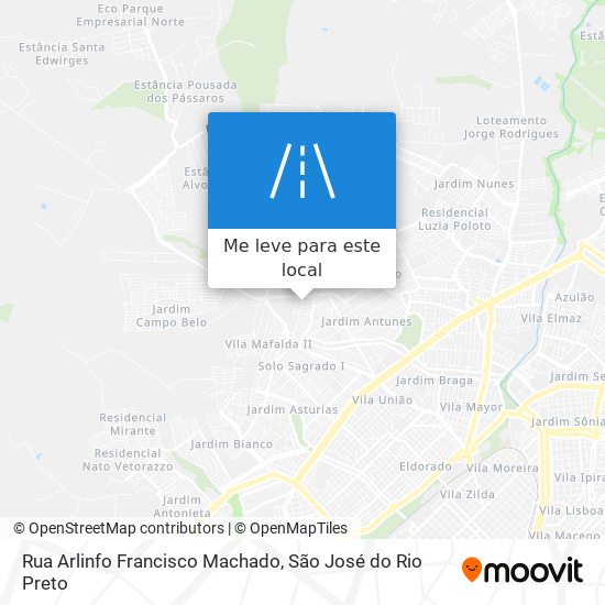 Rua Arlinfo Francisco Machado mapa