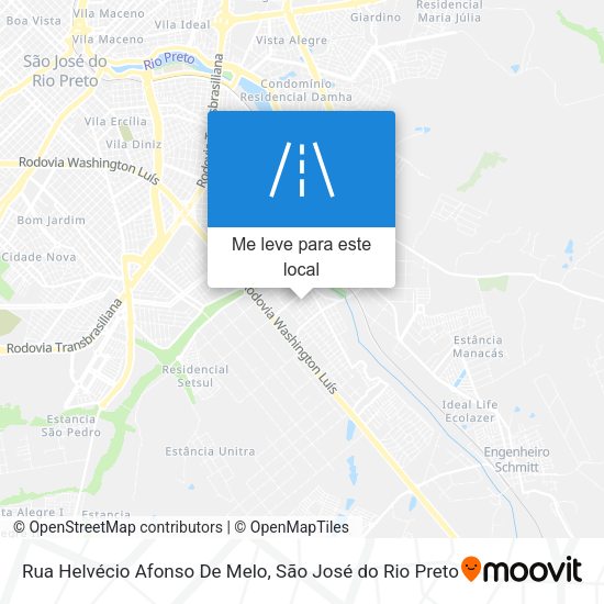 Rua Helvécio Afonso De Melo mapa