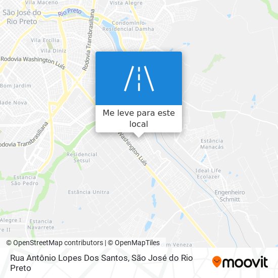 Rua Antônio Lopes Dos Santos mapa