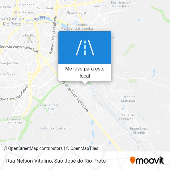 Rua Nelson Vitalino mapa