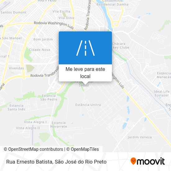 Rua Ernesto Batista mapa